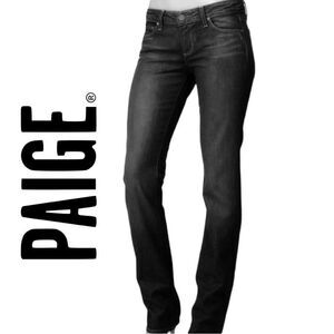PAIGE Women’s Blue Heights Black Distressed Mid-Rise Skinny Jeans - Size‎ 27